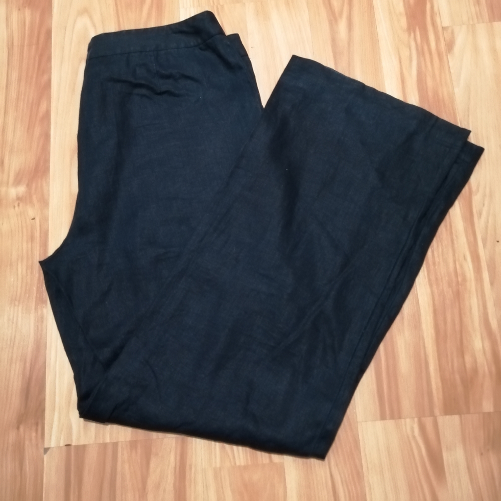 Alfani Women 100% Linen Pants Dark Navy - Size 10